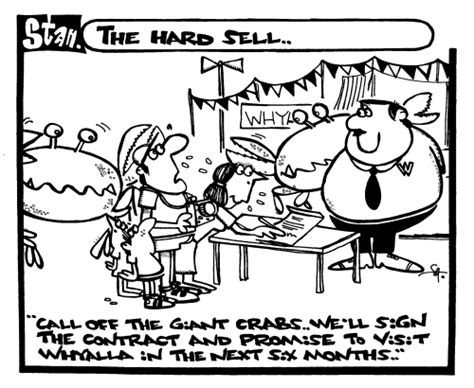 For some customers, a hard sell can be perceived as aggressive, which. Tourism | Stan Cartoons