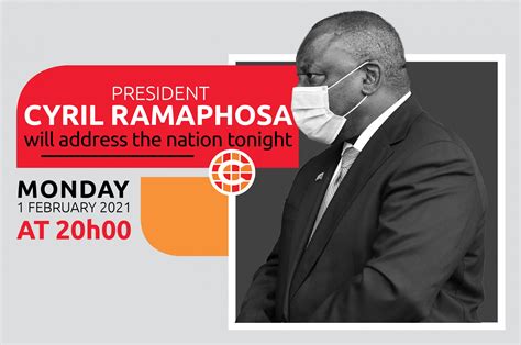 President cyril ramaphosa will address the nation at 20h00 this evening on south africa's response to the coronavirus pandemic. President Ramaphosa to address the nation tonight - LNN ...