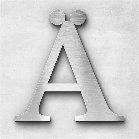 Metal Letter Ä Uppercase - Serif Series