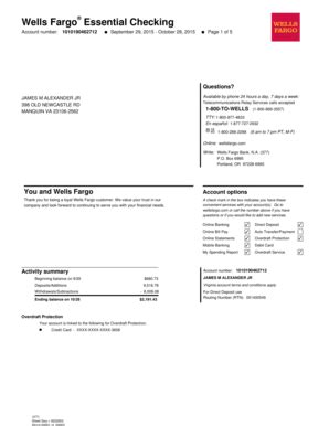 It may take several weeks for the cancellation to go through. Fillable Online Wells Fargo Essential Checking Fax Email Print - PDFfiller