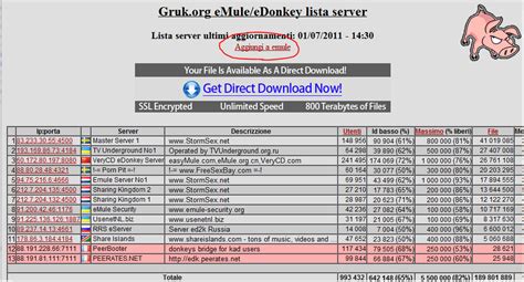 Nel momento in cui aggiorniamo il. Hersese Geek: Lista aggiornata server eMule sicuri luglio 2011
