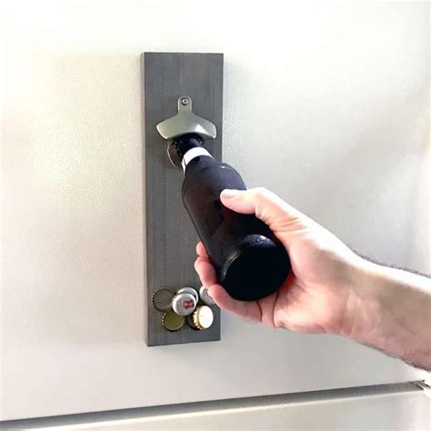 Open bottles with this refrigerator mounted bottle opener. How To Make a Magnetic Bottle Opener (With images) | Magnetic bottle opener, Bottle opener diy ...