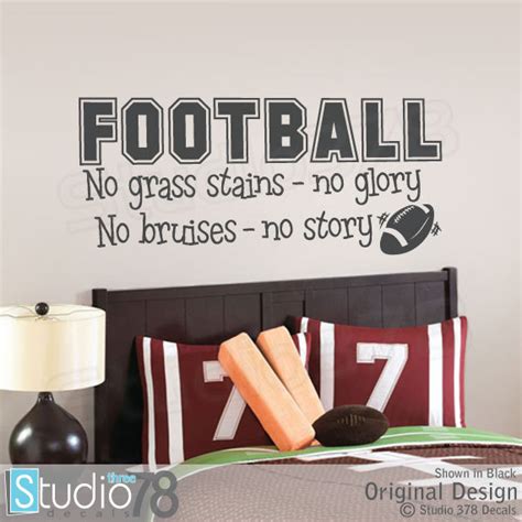 For living room, bedroom, dining room & patio door. Football Vinyl Wall Decal Football Decor No by ...