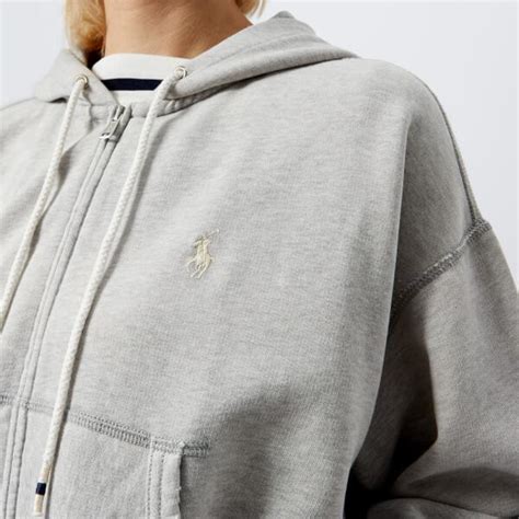 Shop our range of zip hoodies & sweatshirts in plain styles or with half & side zips in a variety of colours. Polo Ralph Lauren Cotton Women's Oversized Cropped Zip Up ...
