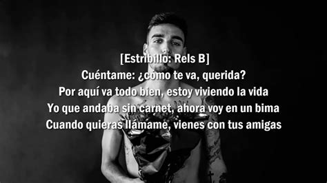 Jun 15, 2021 · y, como no podía ser de otra manera, se metió al público en el bolsillo con una fusión de estilos que van desde el hip hop al rap, pasando por el r&b, el reggaeton, la salsa o el tango. Rels B, Don Patricio - ¿Cómo Te Va, Querida? (Letra) - YouTube