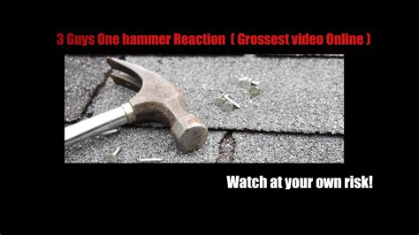 The title is a play on words on another notorious stun video: 3 Guys 1 hammer Reaction ( Grossest video ) online - YouTube
