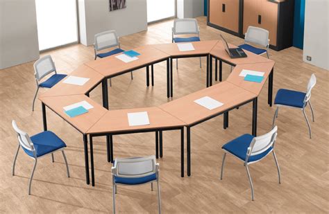 The group arrives assembled and ready to use. Meeting Table Modular Range | Meeting room design, Modular table, Conference room design
