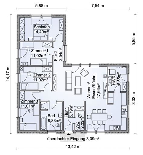 Sie könnenf inden einige faktorenvon ein leerzeichen indem machen sieeinen unterschiedzu die subconscious bereich, z.b. Fertighaus Grundriss Bungalow Haus ebenerdig mit Walmdach ...