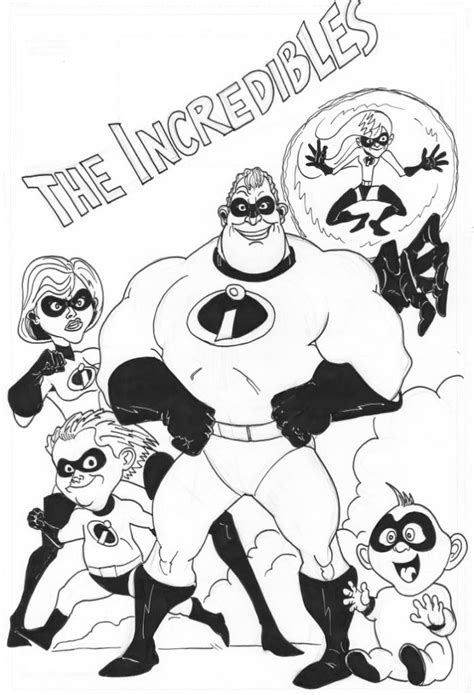 Incredibles Colouring Pages Printable