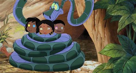 Rama rescues mowgli from kaa. Jungle Book 2 Characters Ranjan | Kaa with Mowgli, Shanti ...