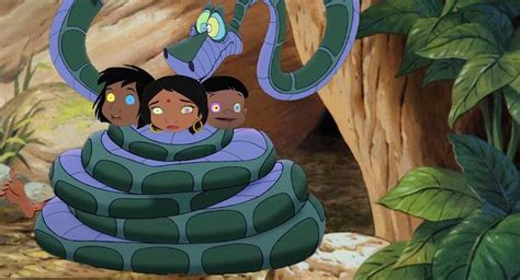 Kaa the python comes to the aid of mowgli just in the nick of time as thing. Jungle Book 2 Characters Ranjan | Kaa with Mowgli, Shanti ...