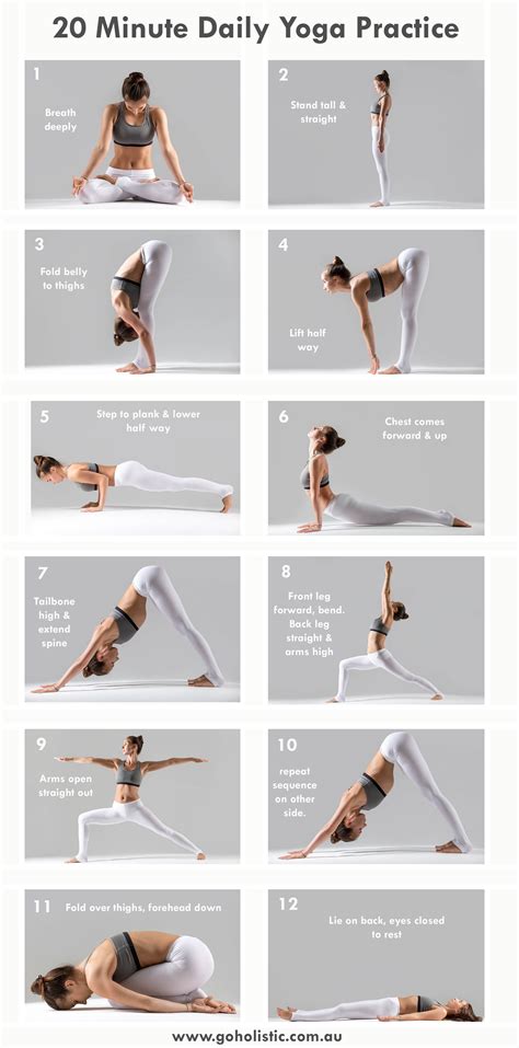Practice it daily to create a toned, flexible and strong body. 20 Minutes Daily Yoga Practice - Go Holistic Yoga ...