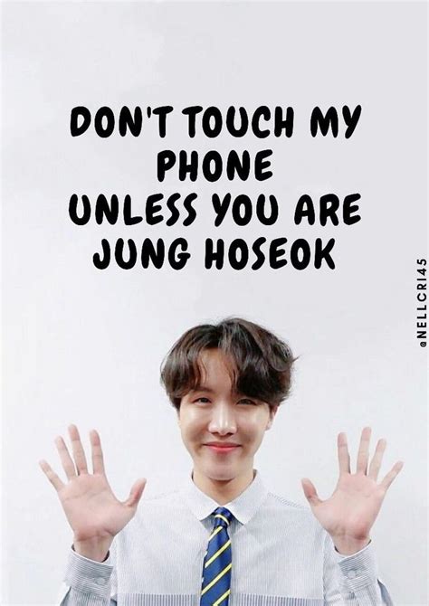 Maybe you would like to learn more about one of these? J-Hope BTS Don't touch my phone Wallpaper 3/7 # ...