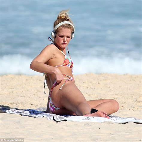 She won a bronze medal she later joined the seven network. Sports Illustrated model Erin Heatherton enjoys a relaxing ...