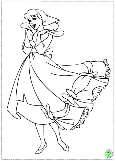 Now is the time to do the steps. Cinderella Coloring page- DinoKids.org