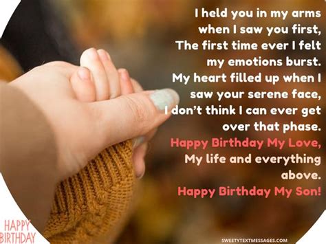 But don't let that dampen your urge to think of the sweetest thing you could possibly say to the little one. Happy Birthday Son Quotes, Wishes for Son on His Bday