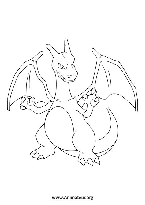 Vous avez à disposition un dessin du coloriage dracaufeu à imprimer avec des couleurs pour aider à choisir les. Coloriages de Pokémon à imprimer gratuitement pour les enfants