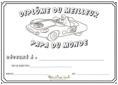 Diplôme du meilleur papa : dipomes fete de speres