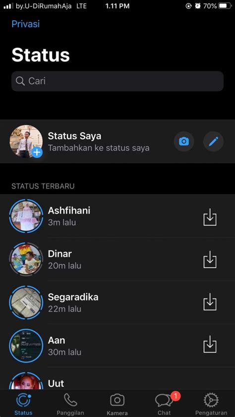 Fitur lain seperti ganti tema, download status, ataupun update status video lebih dari 7 menit juga akan anda temukan pada whatsapp mod. Cara Download Status WhatsApp di iPhone | Rifki.id