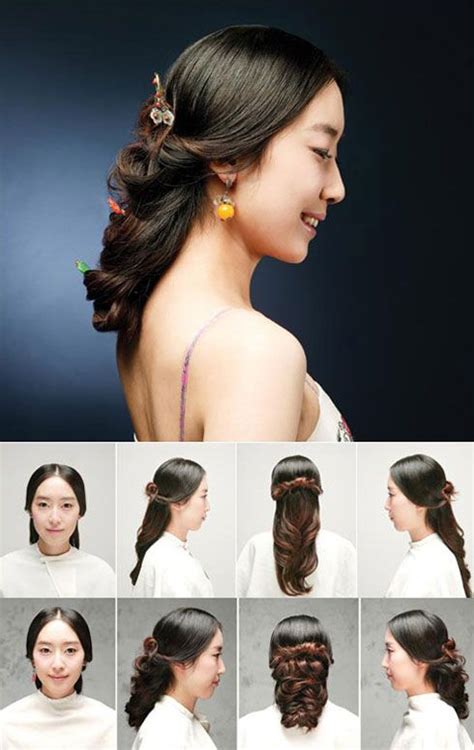 Ladies, which is your choice? Fusion Wedding Hairdo A combination of Korean chignon and ...