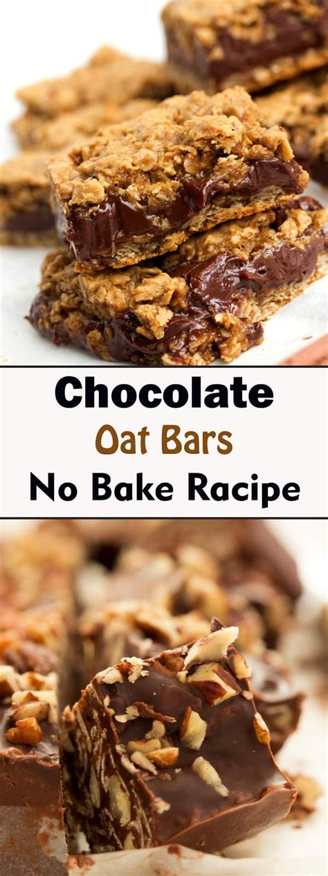 Smooth into the prepared pan, and press down with a spoon as hard as you. Chocolate Oat Bars No Bake (Cake Recipe) - Health and Food
