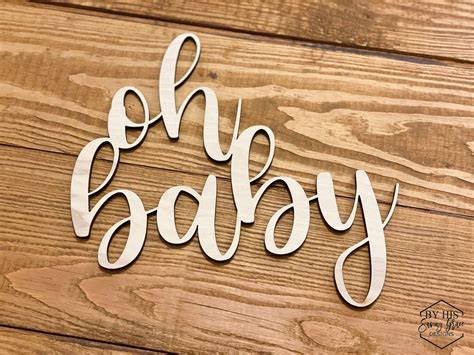 Oh Baby Cut Out Wooden Word Wooden Cut Out Unfinished | Etsy