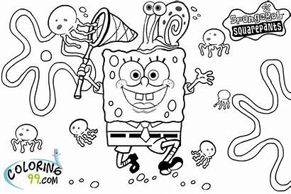Coloring Spongebob Squarepants Printable Nickelodeon Games Colorings