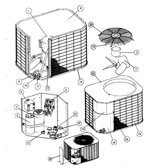 Count obtained transfer functions of devices and equipment included in this diagram. COLEMAN / EVCON IND. AIR CONDITIONER Parts | Model ERCQ0361BBA | Sears PartsDirect