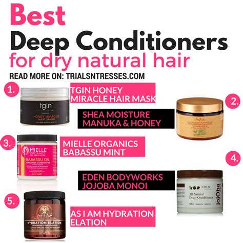 Remember to start with a moisturizing shampoo and conditioner to maintain hydration levels as well. Best Deep Conditioners For Dry Natural Hair (With images ...