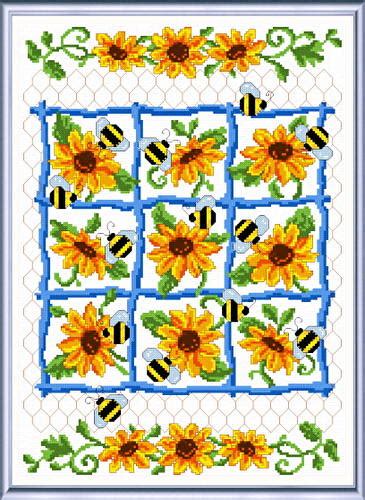 See more ideas about cross stitch, stitch, cross stitch patterns. Bees and Sunflowers Cross Stitch Pattern by Ursula Michael ...