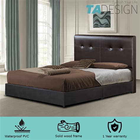 All of the divan bed legs are stored inside the bottom pocket located behind the headboard, left & right hand side zipped pocket. TAD GIOVANNI waterproof PVC divan queen bed frame - Dark ...