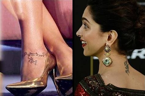 Deepika padukone has been promoting two movies, 'tamasha' and 'bajirao mastani' which are releasing in november and december deepika padukone, who was once in relationship with ranbir kapoor had carved a tattoo on the back of her neck to proclaim her love for ranbir to the world, but. Bollywood: In Pictures: 15 Bollywood stars and their tattoos