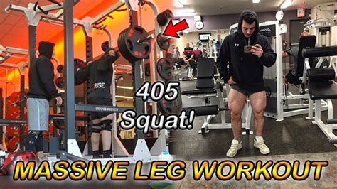 Leg workouts for men need not be restricted to the gym. MASSIVE LEG WORKOUT | HEAVY SQUATS | ROAD TO 500 - YouTube