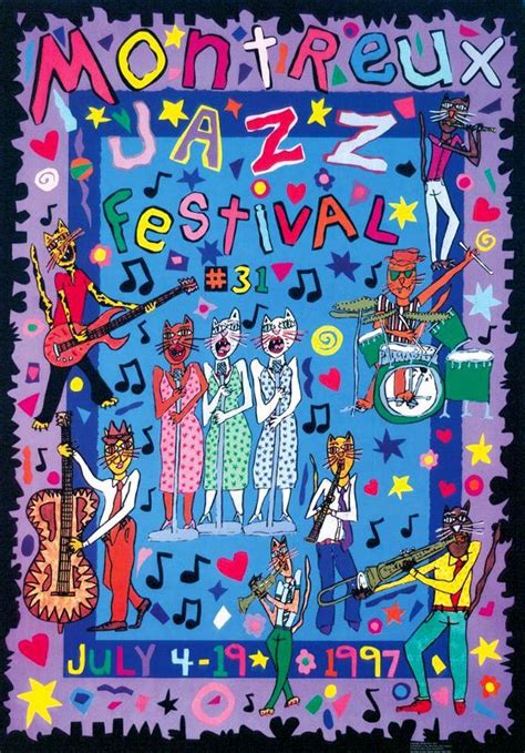 Le montreux jazz festival se déroule durant deux semaines chaque été en suisse, au bord du lac léman. James Rizzi 1997 | Jazz festival