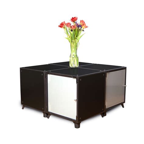 Coffee Table // Aluminum (Black) - Yube Cube - Touch of Modern Wood & aluminum coffee table.