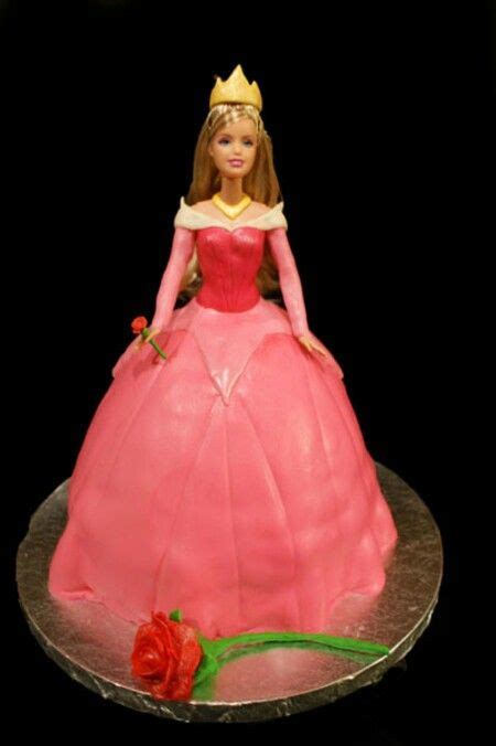 Thank you for the wonderful and perfect pink princess birthday party for our princess's first birthday! Barbie as Aurora doll cake | Doll cake, Disney princess ...