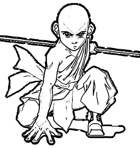 52 avatar, the last airbender printable coloring pages for kids. Avatar Aang Avatar Aang Coloring Page 212