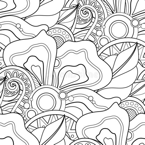 Find & download free graphic resources for floral pattern. Monochrome Seamless Pattern With Floral Motifs Stock ...