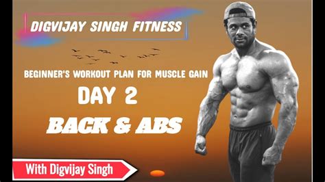 The easiest way to progress is via heavier and heavier. Beginners Workout Plan for Muscle Gain | Day 02 Back & Abs ...