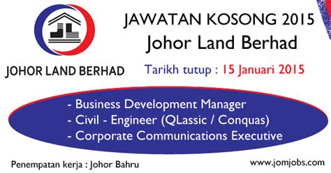 Oleh kerana itu untuk fasa pertama pengambilan kerja pihak ikea telah membuka 50 bidang jawatan yang perlu. Jawatan Kosong Johor Land Berhad terkini 2015. # ...