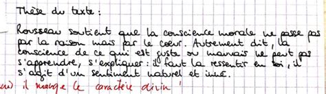 Il s'agit d'exemples simples qui permettent de bien comprendre la tâche que vous aurez à faire dans l'examen. Questions sur le texte de Rousseau : la morale du cœur ...