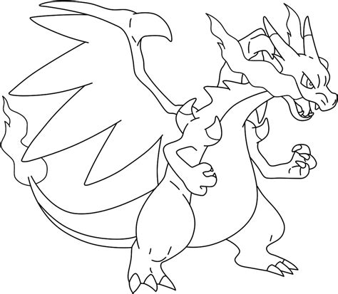 You can download and print this pokemon coloring pages charizard,then color it with your kids or share with your friends. Download Mega Charizard Drawing - Mega Charizard X ...