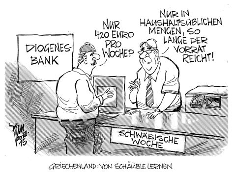 5 milliarden euro mehr notkredite für griechenland. Griechische Banken 15-07-20 - Janson-Karikatur