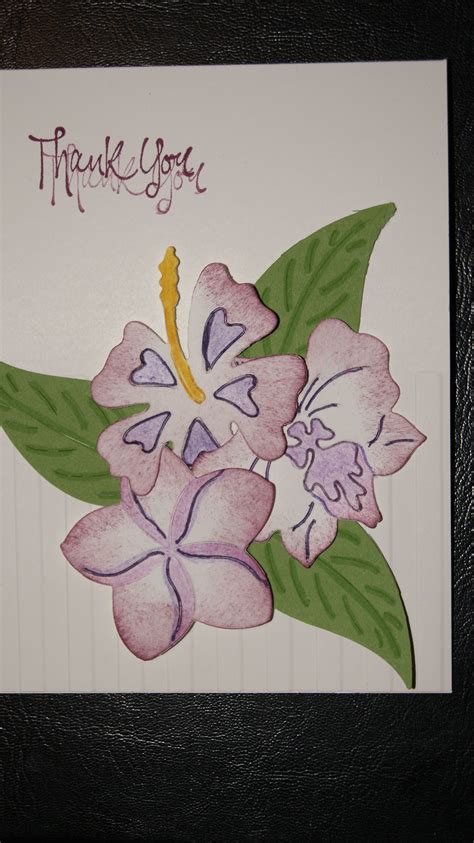 Diy thank you card flowers. DIY Thank You Card using Sizzix Hawaiian Flowers; Stampin ...