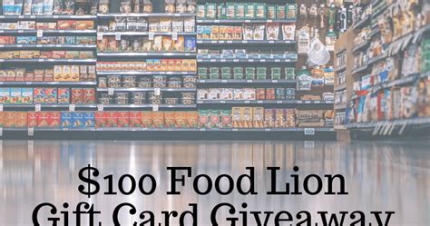 Food lion locations near me. Food Lion $100 GC #Giveaway @aarlreviews | The Attic Girl