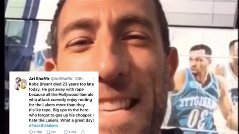 Comedian ari shaffir was dropped by his talent agency and had a new york comedy club appearance canceled, after he posted a video celebrating the on sunday, the skeptic tank podcaster tweeted, kobe bryant died 23 years too late today. Ari Shaffir Kobe Tweet : "Ari Shaffir Kobe Tweet" // EP ...