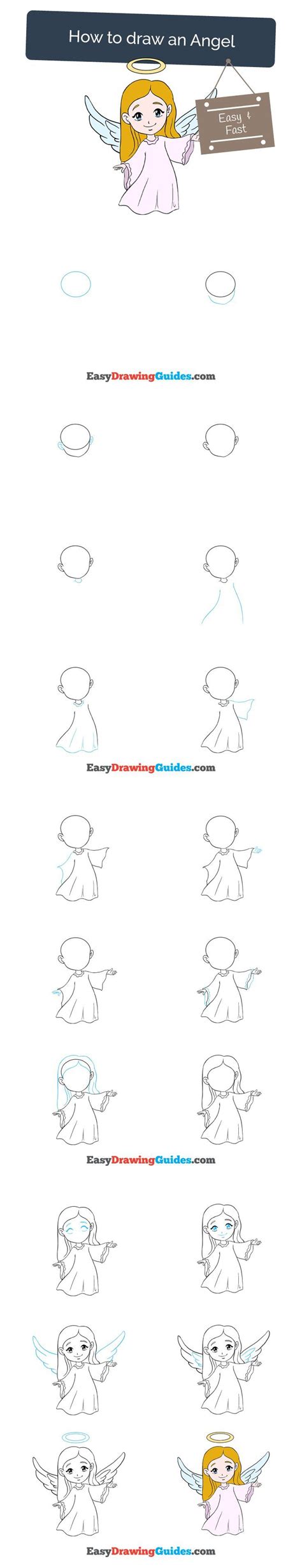 This is drawn by an artist i hired. Learn How to Draw an Angel: Easy Step-by-Step Drawing Tutorial for Kids and Beginners. #angel # ...