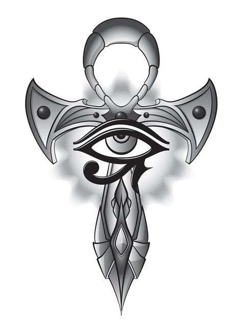 Anubis tattoo has a beautiful and deep meaning. Ankh And Anubis Eye Tattoo Design | Ojo de horus tatuaje ...