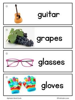 Every word on this site can be used while . Alphabet Picture Word Cards (Word Walls, Pocket Charts) | TpT