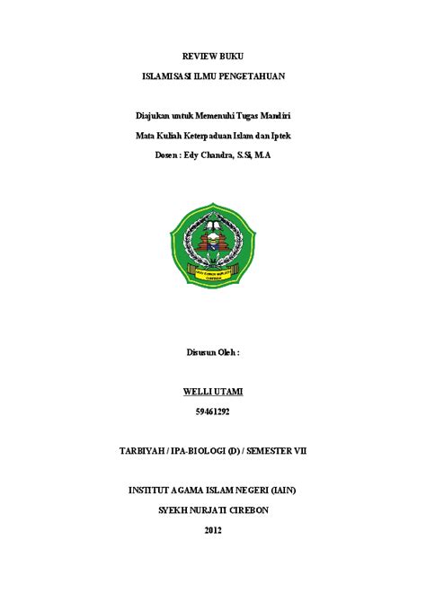 Murid juga digalakkan mengembangkan pengetahuan dan kemahiran dalam bidang lain seperti seni, muzik, dan sukan. (DOC) review buku islamisasi ilmu pengetahuan | welli ...